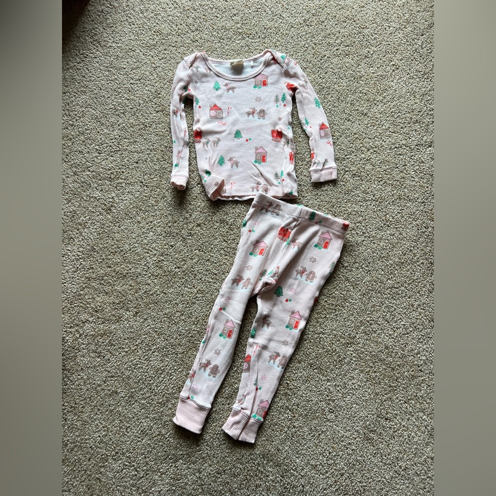 Tullabee Girls Pink Christmas Pajamas